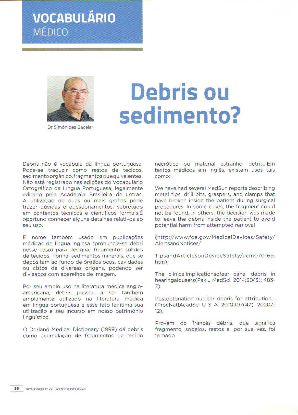 vocabulario debris