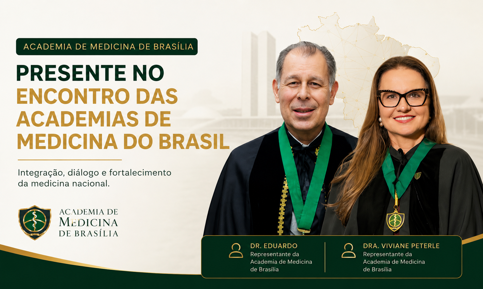 Academia de Medicina de Brasília será representada em encontro nacional de Academias