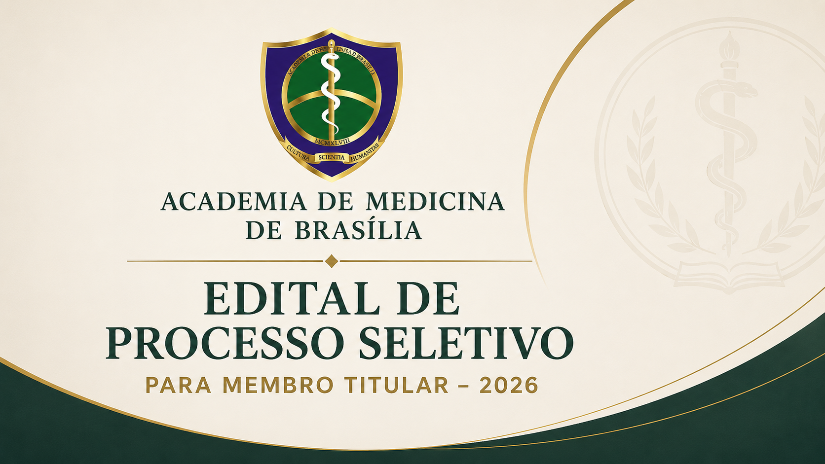 Academia de Medicina de Brasília abre processo seletivo para novos Membros Titulares em 2026